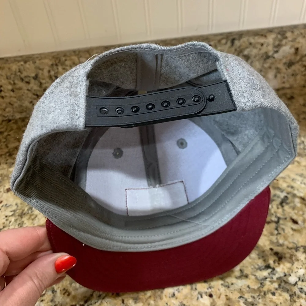 Tyke & Co Infant SnapBack Baseball Hat (6 Months- 3 Years) Grey And Red
